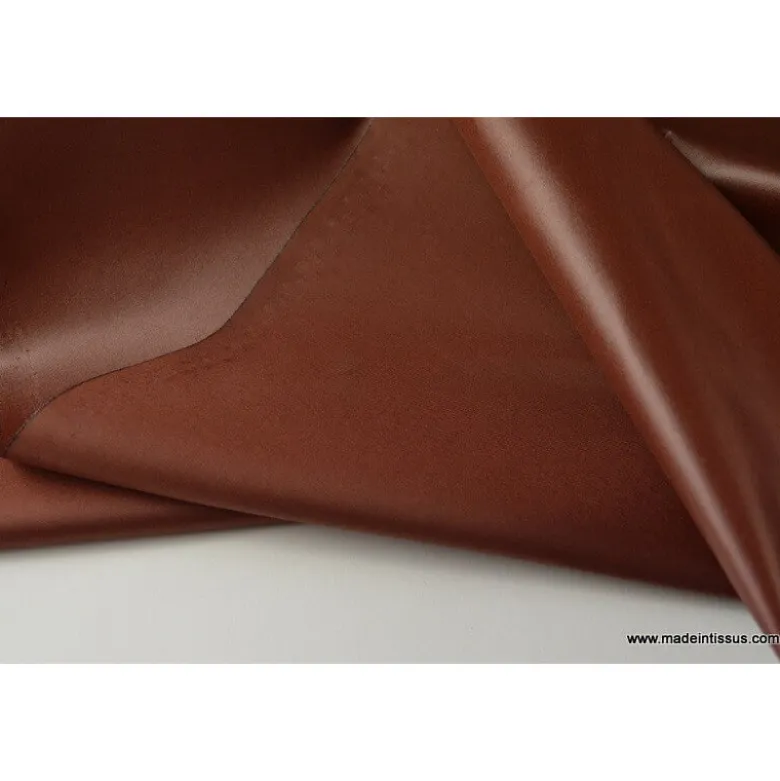 Tissu polyester marron cacao déperlant pour parapluie .