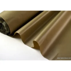Tissu polyester marron clair déperlant pour parapluie .