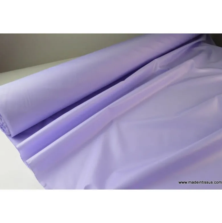 Tissu polyester parme déperlant pour parapluie .
