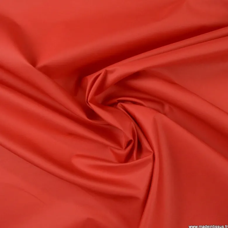 Tissu polyester rouge déperlant pour parapluie