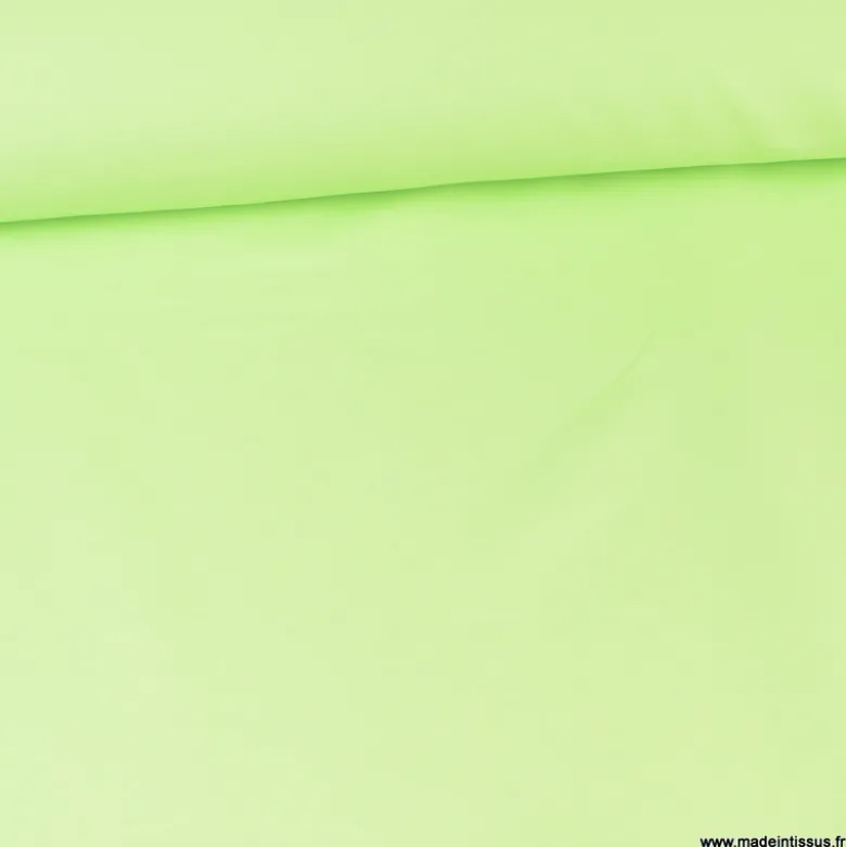 Tissu polyester sergine anis pour robe de mariée et cocktail