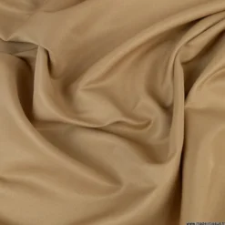 Tissu polyester sergine beige pour robe de mariée et cocktail