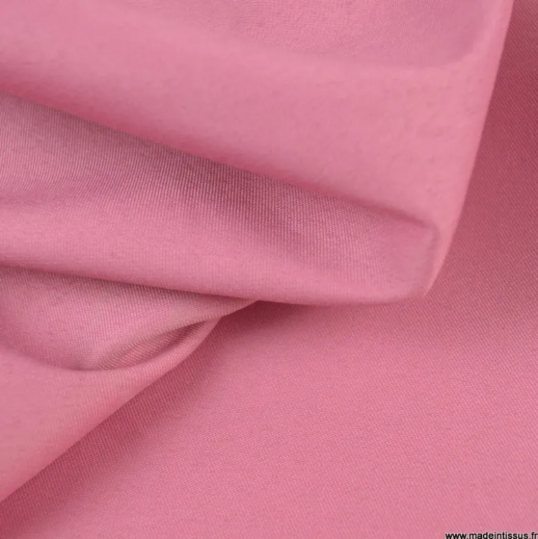 Tissu polyester sergine framboise pour robe de mariée et cocktail