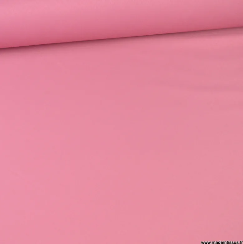 Tissu polyester sergine framboise pour robe de mariée et cocktail