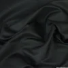 Tissu polyester sergine noir pour robe de mariée et cocktail