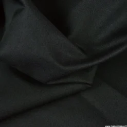 Tissu polyester sergine noir pour robe de mariée et cocktail