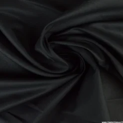 Tissu polyester sergine noir pour robe de mariée et cocktail