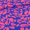 Tissu polyester Stretch motif abstrait fond bleu électrique