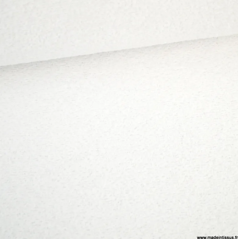 Tissu éponge Bio blanc Florence - OEKO TEX