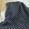 Tissu popeline coton motif Pois blancs fond Noir - OEKO TEX