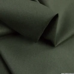 Tissu Popeline coton OEKO TEX uni Kaki foncé - OEKO TEX