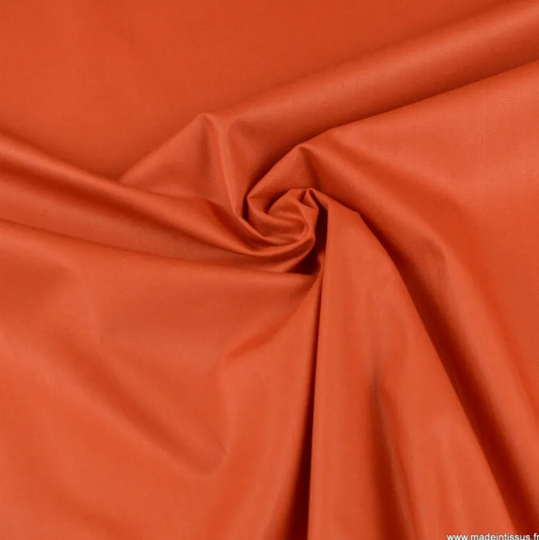 Tissu Popeline coton OEKO TEX uni Terracotta - OEKO TEX