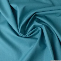 Tissu Popeline coton OEKO TEX uni Paon - OEKO TEX