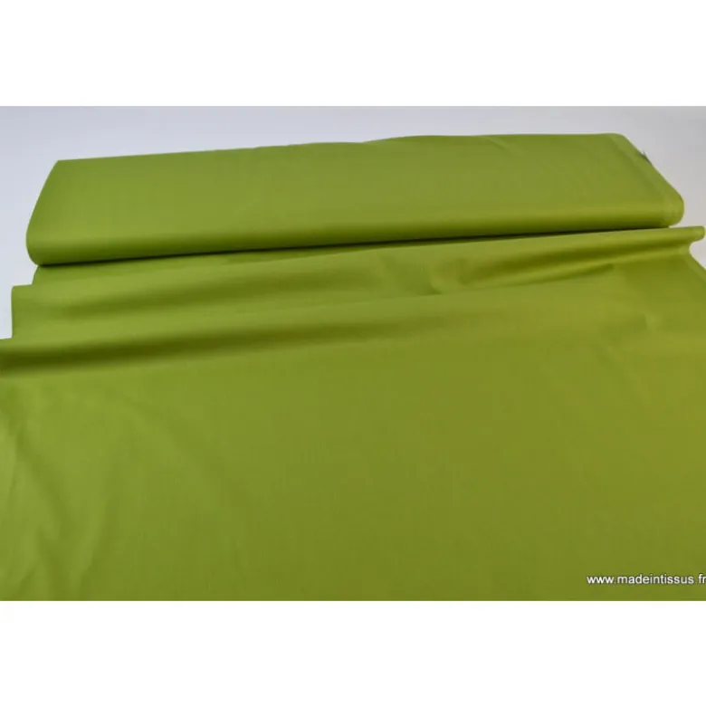 tissu Popeline coton OEKO TEX uni kaki