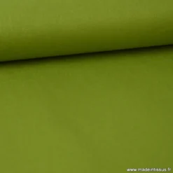 tissu Popeline coton OEKO TEX uni kaki