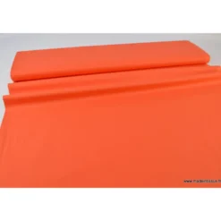 tissu Popeline coton OEKO TEX uni orange clair