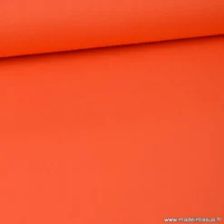 tissu Popeline coton OEKO TEX uni orange clair