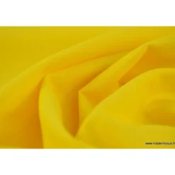tissu Popeline coton OEKO TEX uni jaune citron