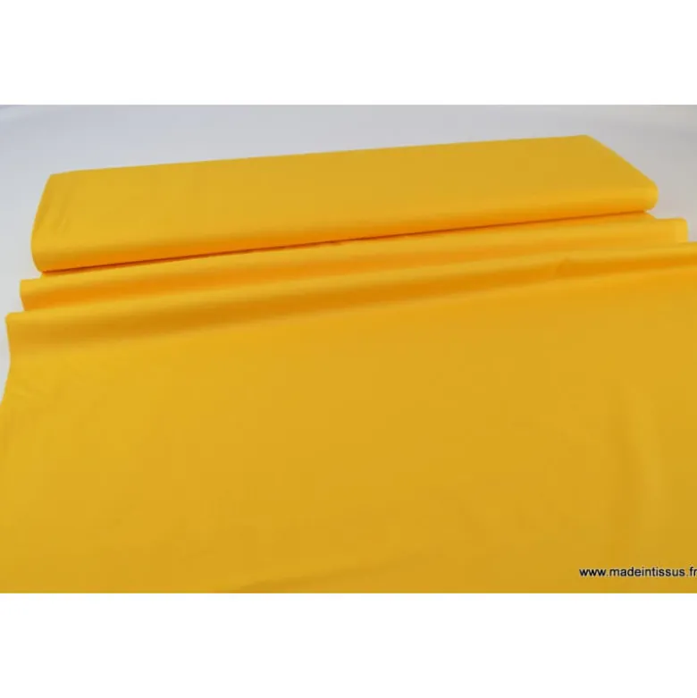 tissu Popeline coton OEKO TEX uni jaune