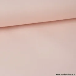 Tissu Popeline coton OEKO TEX uni rose poudré