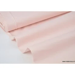Tissu Popeline coton OEKO TEX uni rose poudré