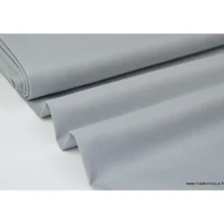 Tissu Popeline coton OEKO TEX uni gris