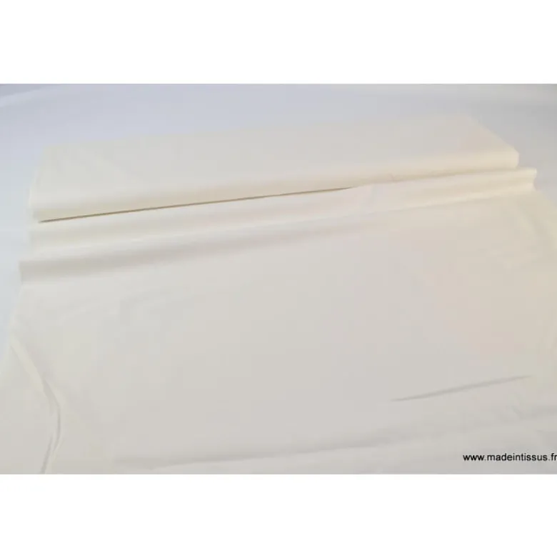 tissu Popeline coton OEKO TEXuni écru