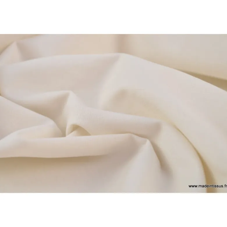 tissu Popeline coton OEKO TEXuni écru