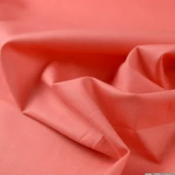 Tissu Popeline coton OEKO TEX uni Corail - OEKO TEX