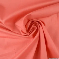 Tissu Popeline coton OEKO TEX uni Corail - OEKO TEX