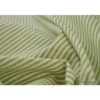 Tissu Popeline coton rayures Fenouil et blanches tissé teint