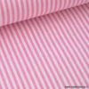 Tissu popeline coton rayures tissé teint coloris fuchsia - OEKO TEX