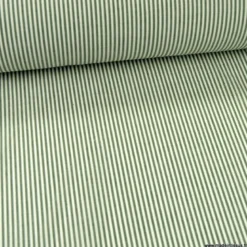 Tissu popeline coton rayures tissé teint coloris vert sapin - OEKO TEX
