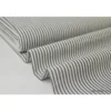 Tissu Popeline coton rayures noires et blanches tissé teint - OEKO TEX