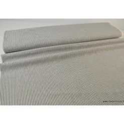 Tissu Popeline coton rayures noires et blanches tissé teint - OEKO TEX