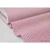 Tissu Popeline coton rayures cerise et blanc tissé teint