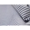 Tissu popeline coton rayures bleu marine et blanches tissé teint - OEKO TEX