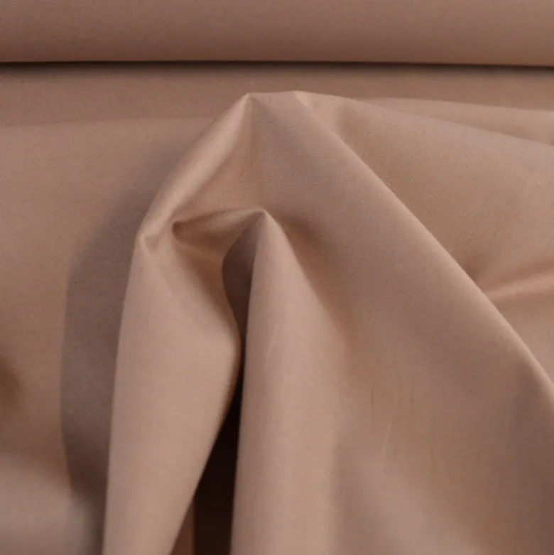 Tissu popeline coton Taupe - OEKO TEX