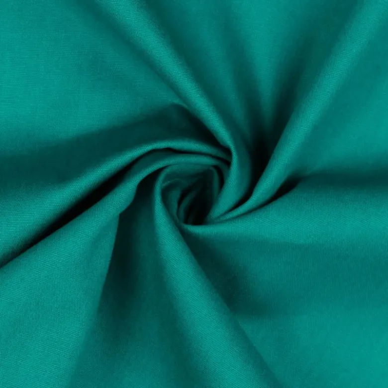 Tissu popeline coton Turquoise - OEKO TEX