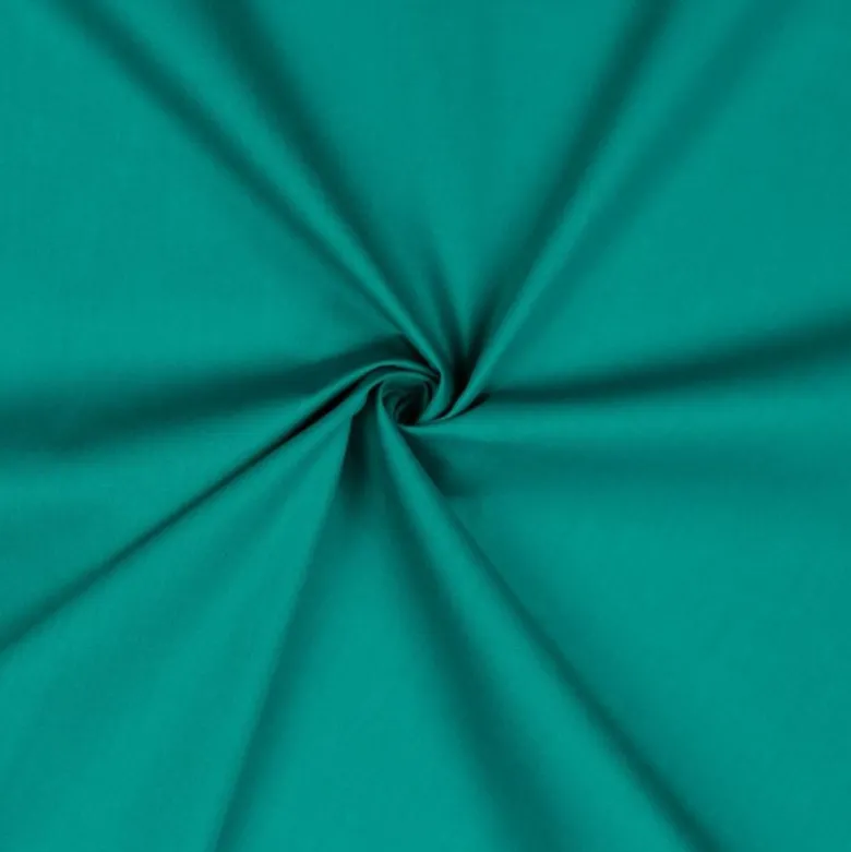 Tissu popeline coton Turquoise - OEKO TEX