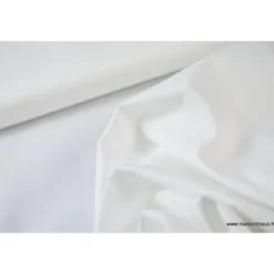 Tissu Popeline coton uni blanc - OEKO TEX