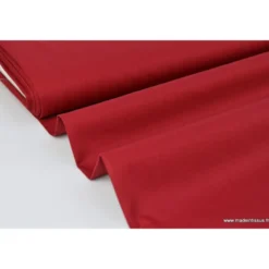 Tissu Popeline coton uni bordeaux - OEKO TEX
