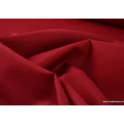 Tissu Popeline coton uni bordeaux - OEKO TEX