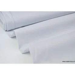 Tissu Popeline coton uni gris clair - OEKO TEX