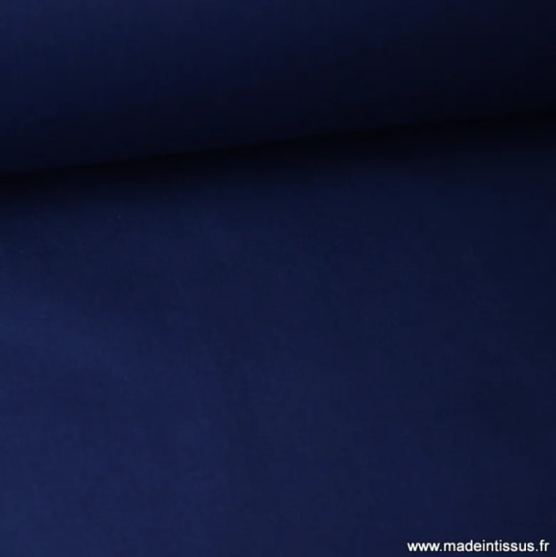 Tissu Popeline coton uni marine - OEKO TEX
