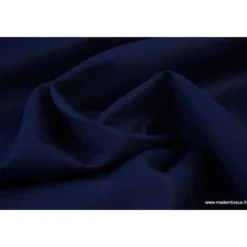 Tissu Popeline coton uni marine - OEKO TEX