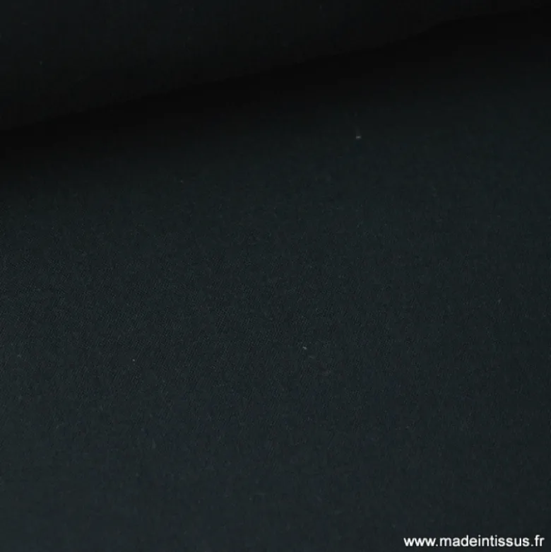 Tissu Popeline coton uni noir - OEKO TEX