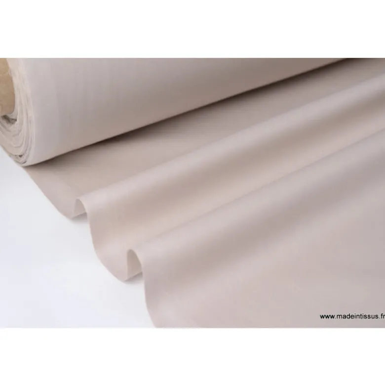Tissu Popeline coton uni Sable - OEKO TEX