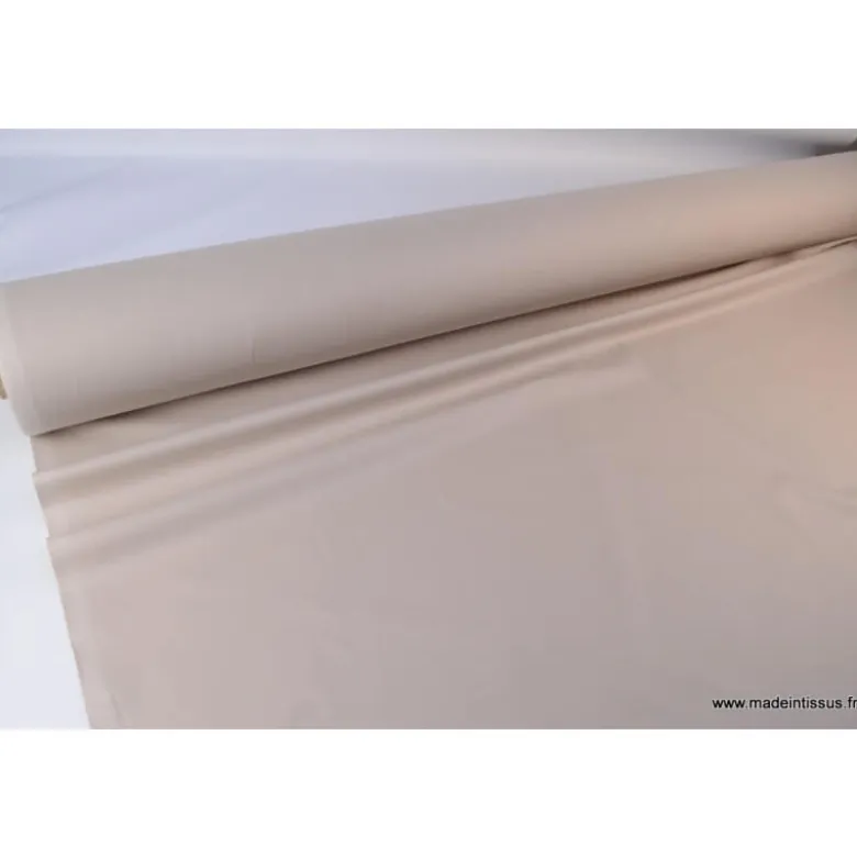 Tissu Popeline coton uni Sable - OEKO TEX