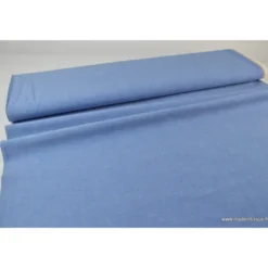 Tissu popeline coton uni tissé teint chambray coloris Bleu jean - OEKO TEX